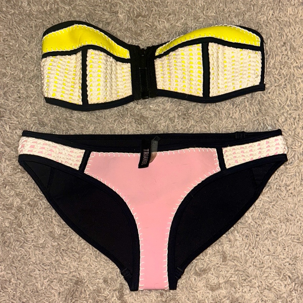 Triangl Swimwear Yellow and Pink Bikini